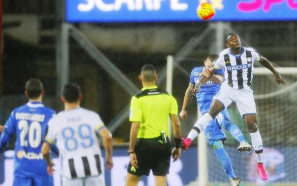 Empoli-Udinese, un'azione di gara