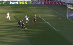 Il raddoppio della Fiorentina, firmato da Tello (Foto Sport Mediaset)