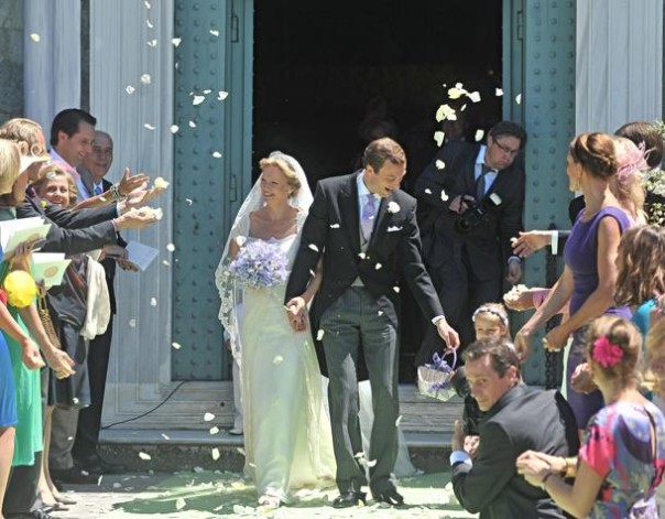 La principessa olandese la principessa Carolina de Borbon Parma e Albert Brenninkmeijer sposi a San Miniato al Monte