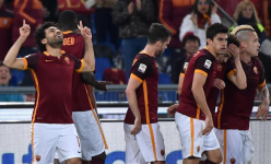 Salah esulta dopo la sua doppietta