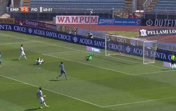 Il primo gol empolese segnato da Pucciarelli