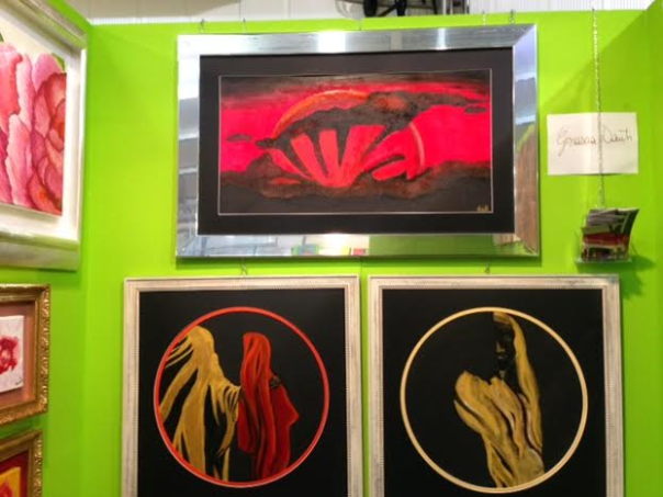 Alcune opere di Grazia Danti, nello spazio dedicato all'Arte contemporanea