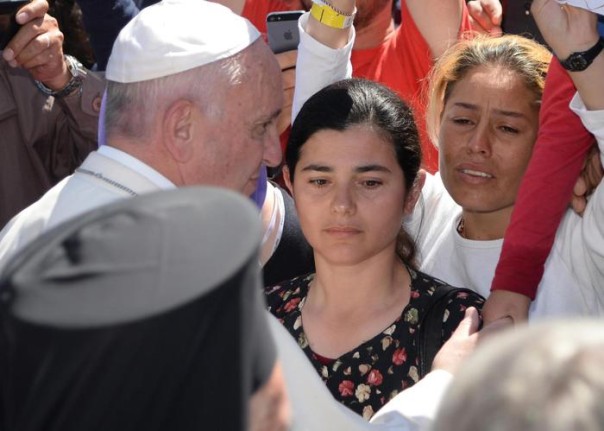Pope Francis visit the island of Lesbos