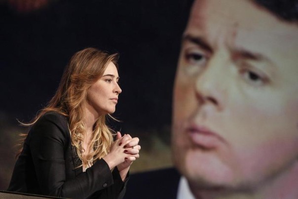 Il ministro delle Riforme Maria Elena Boschi ospite della trasmissione ''In mezz'Ora', Roma, 22 maggio 2016. ANSA/GIUSEPPE LAMI