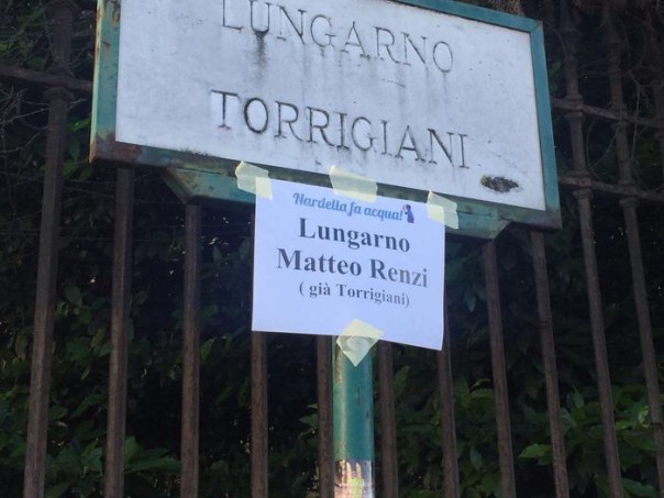 Voragine lungarno: manifestazione