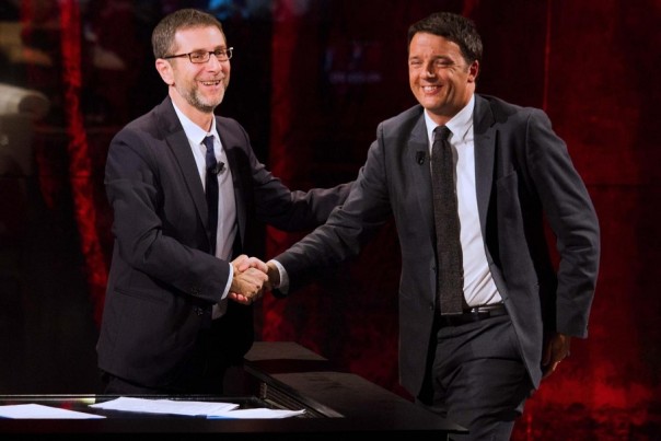 Foto Mattia Gravili/LaPresse17-11-2013 Milano, ItaliaspettacoloTrasmissione "CHE TEMPO CHE FA" Nella foto: Matteo Renzi, Fabio FazioPhoto Mattia Gravili/LaPresse17-11-2013 Milan, ItalyEntertainmentTv show "CHE TEMPO CHE FA" In the pic: Matteo Renzi, Fabio Fazio