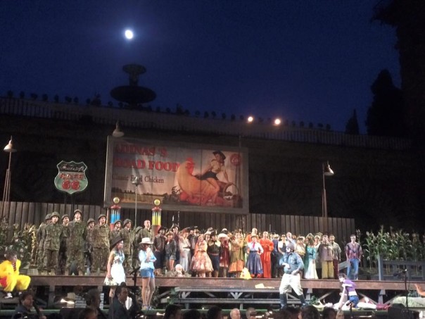 Un'immagine della prova generale dell'Elisir d'amore