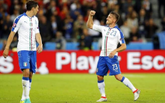 L'esultanza di Emanuele Giaccherini dopo il suo gol