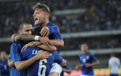 L'esultanza degli azzurri