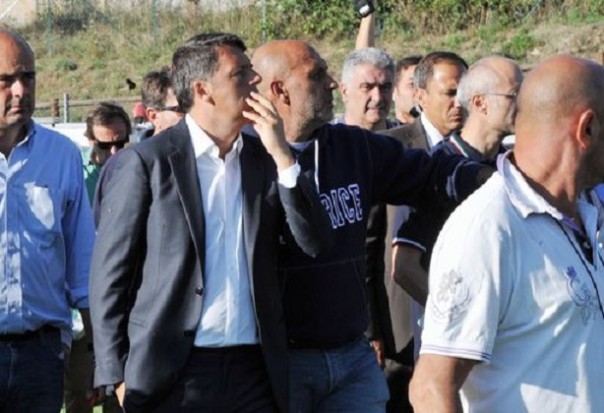 Matteo Renzi Presidente del Consiglio in visita ad Amatrice