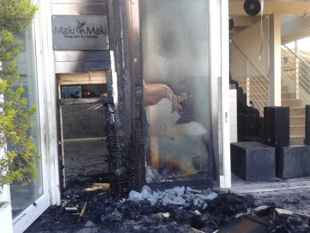 Incendio in locale Maki Maki a Viareggio