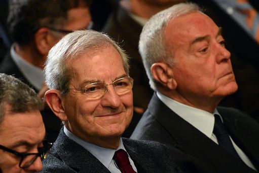 foto IPP/ Vincenzo Bruni  Roma 05-02-2015 Inaugurazione dell'anno giudiziario del Consiglio di Stato. nella foto: Luciano Violante (a sin.) e Gianni Letta.