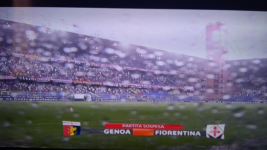 Lo stadio di Marassi investito dalla bomba d'acqua