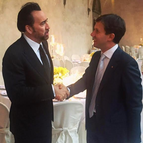 Nicolas Cage e il sindaco Dario Nardella