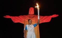 La judoka brasiliana Rafaela Silva, tedoforo