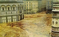 Piazza del Duomo invasa dalle acque nel 1966