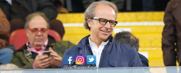 Andrea Della Valle in tribuna a Bologna (Foto Viola Channel)