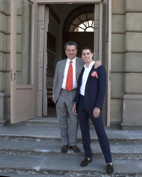 Il giovane principe Filippo con il padre, Duccio Corsini