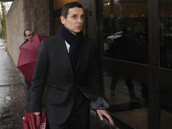 Marco Morelli, ex Vice Direttore Finanziario Mps, entra nella procura di Siena, l'11 Febbraio 2013. ANSA/NICCOLO CADIRNI