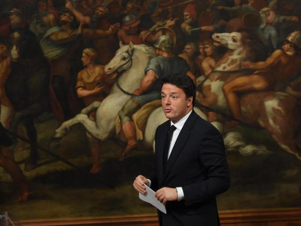 Italian Prime Minister Matteo Renzi during the press conference for the one thousand days of his government, in Chigi Palace, Rome, 18 November 2016. ANSA/ MAURIZIO BRAMBATTI