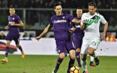 Kalinic ostacolato da Gazzola (che poi sarà costretto a uscire per infortunio)