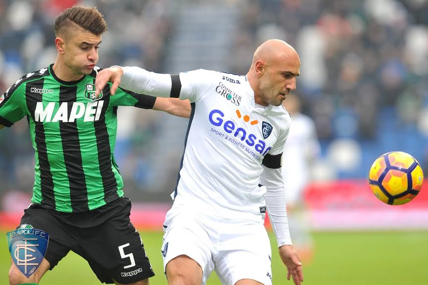 Maccarone in azione con il Sassuolo
