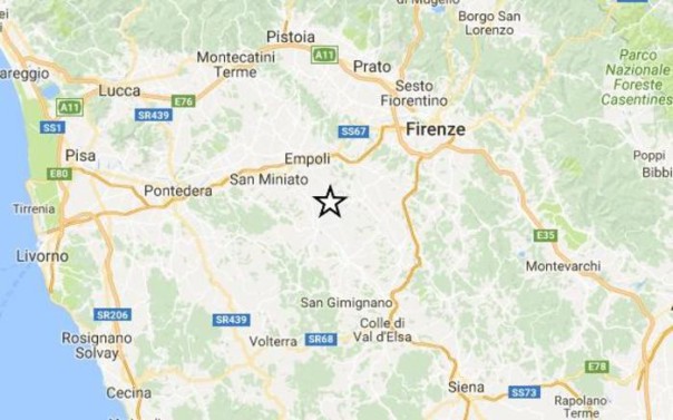 Terremoti: scossa 2.2 in Valdelsa, no danni