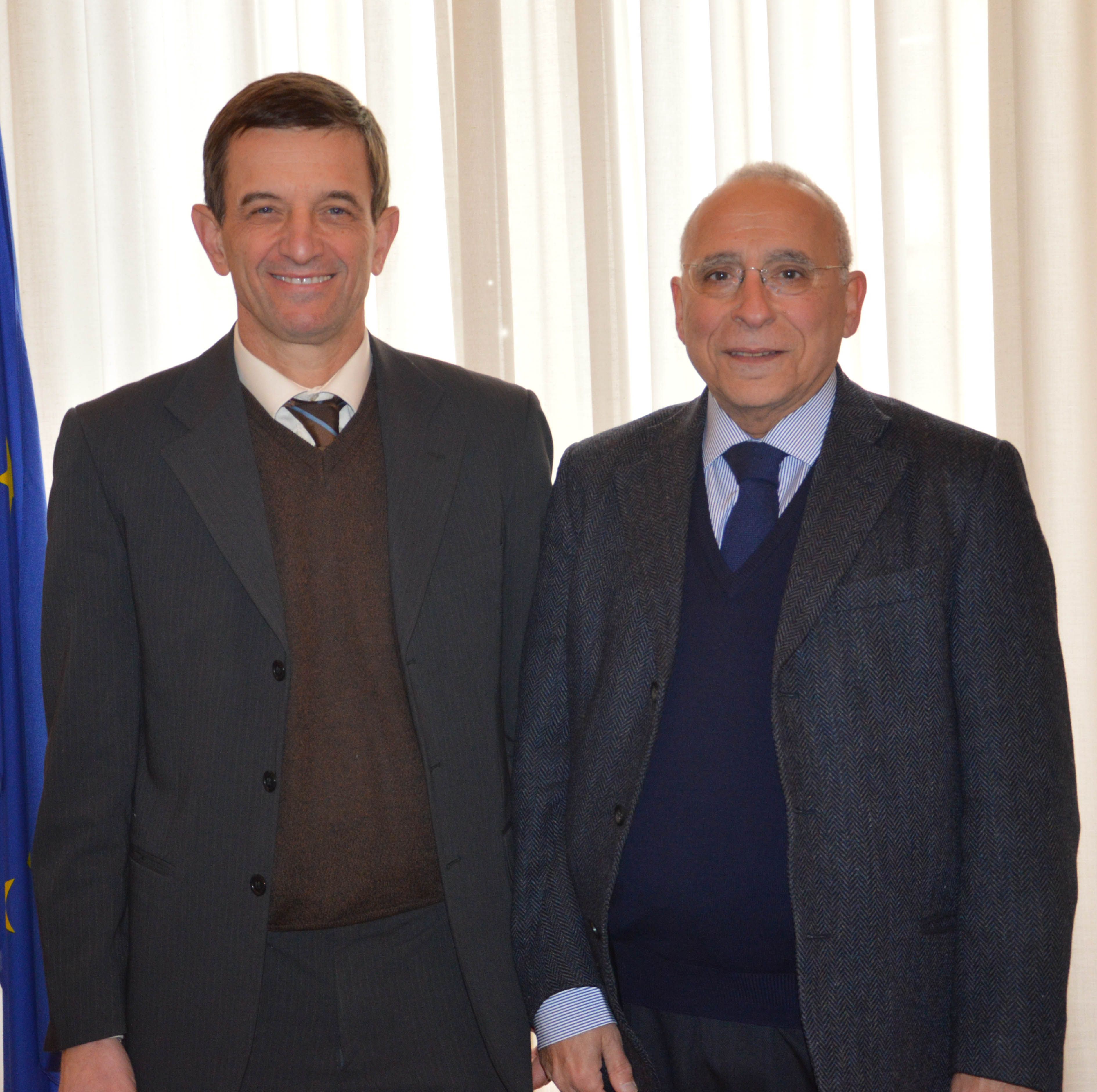 Da sinistra il rettore Alberto Tesi e Giampaolo Muntoni, nuovo Garante dei Diritti dell'Università degli Studi di Firenze