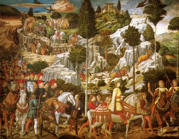 Il viaggio dei Magi nell'affresco di Benozzo Gozzoli (Palazzo Medici Riccardi Firenze)