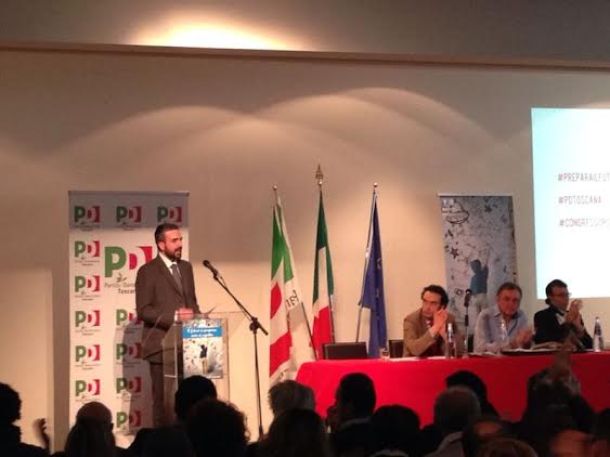 L'intervento di Dario Parrini davanti all'assemblea del Pd che lo ha proclamato segretario regionale