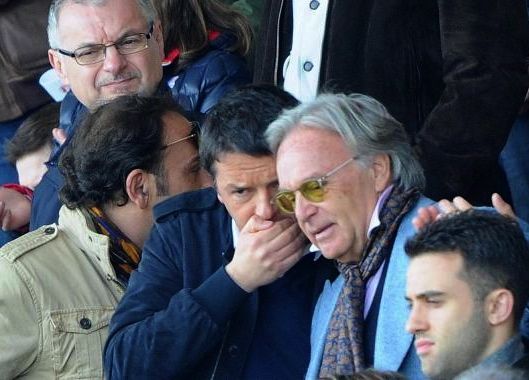Matteo Renzi e Diego Della Valle durante un incontro allo stadio