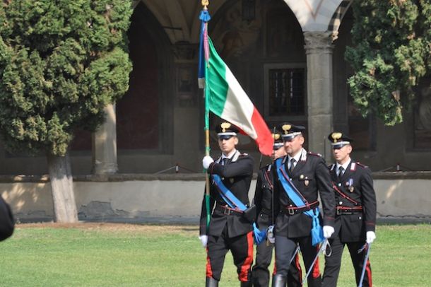 La Bandiera d'Istituto della Scuola Marescialli Carabinieri