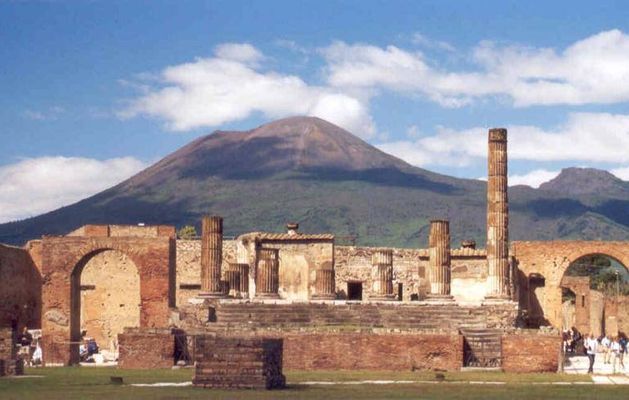 Una veduta di Pompei