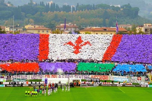 Una delle più ricordate coreografie della curva Fiesole. Per la sfida con la Juve si attendono grosse sorprese