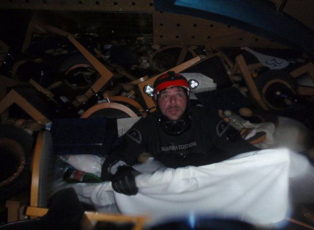 Sub all'interno della Concordia