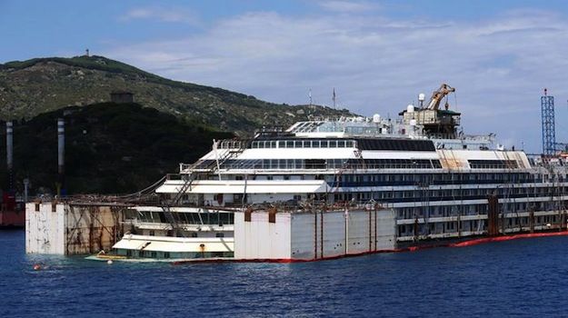 Il relitto della Costa Concordia