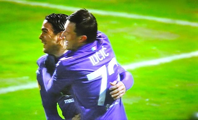 Matri, qui festeggiato da Ilicic, domani deve riscattarsi