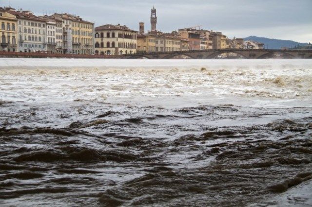 La piena dell'Arno a Firenze