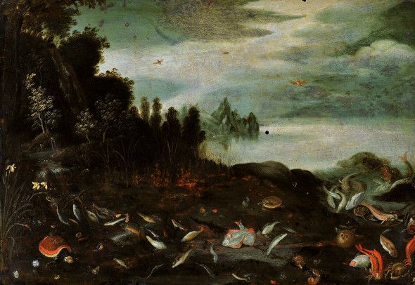 Paesaggio con Fauna Marina, ol'opera messa all'asta di Jan Brueghel il Vecchio