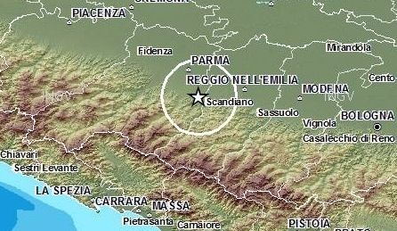 L'epicentro dove si sono registrate le 10 scosse