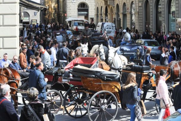 La protesta dei fiaccherai