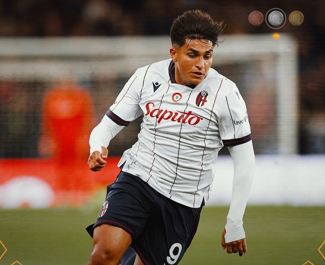 Castro nel primo tempo del match a Birmingham (foto Bologna calcio)