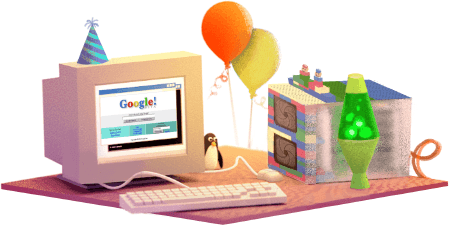 Il doodle per 17° compleanno di Google