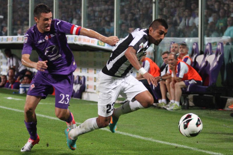 Pasqual in Fiorentina-Juventus della scorsa stagione