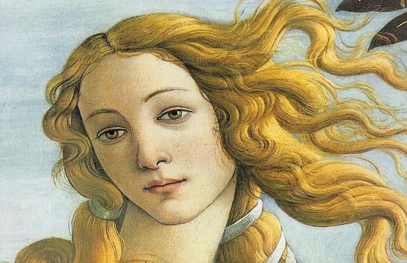 Venere di Botticelli, particolare.