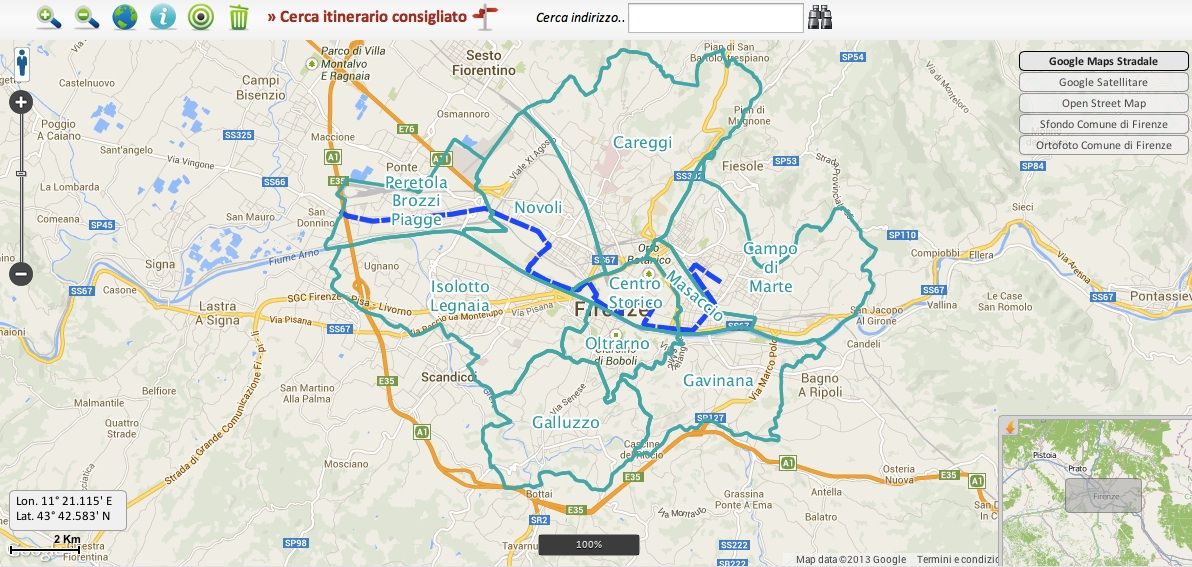 La mappa interattiva per programmare gli spostamenti durante i mondiali di ciclismo