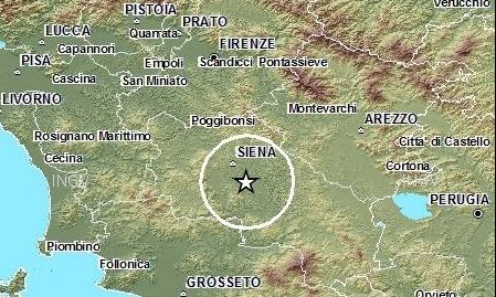 Scossa di terremoto nel senese