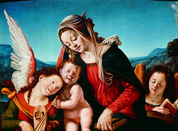 Madonna col Bambino e due angeli, 1505-1507 circa, Tavola, Venezia, Fondazione Giorgio Cini,Galleria di Palazzo Cini.