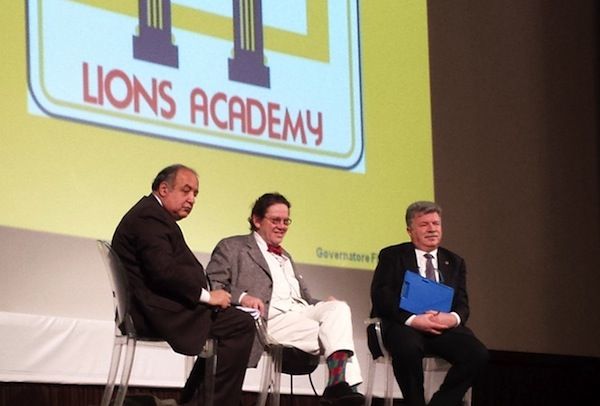 Un momento del "Lions Academy " a Firenze: da sin. Gatta, Daverio, Smalzi