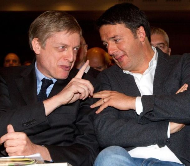 Renzi e Cuperlo alla Convenzione Pd a Roma